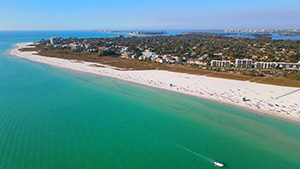 Siesta Key Aerial - Facing Northwest - Lido in the Distance